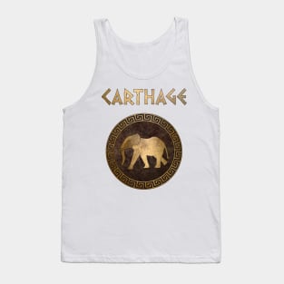 Ancient Carthage Hannibal War Elephant Tank Top